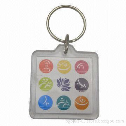 Acrylic Keyring with Single or Double-sided Custom-made Logos